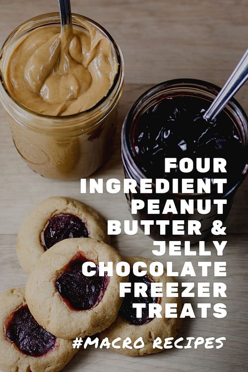 Four Ingredient Peanut Butter & Jelly Chocolate Freezer Treats