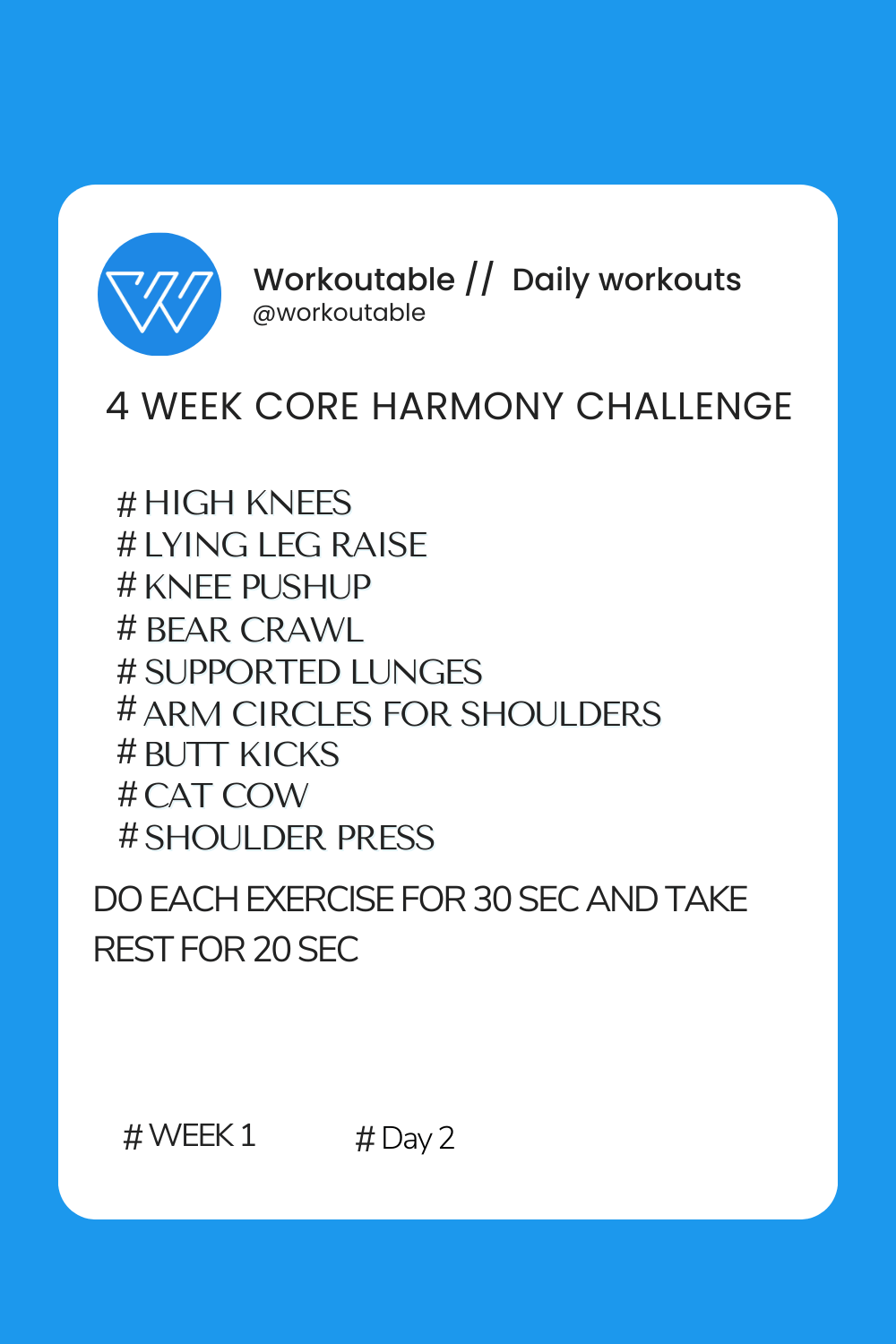 4 Week Core Harmony Challenge