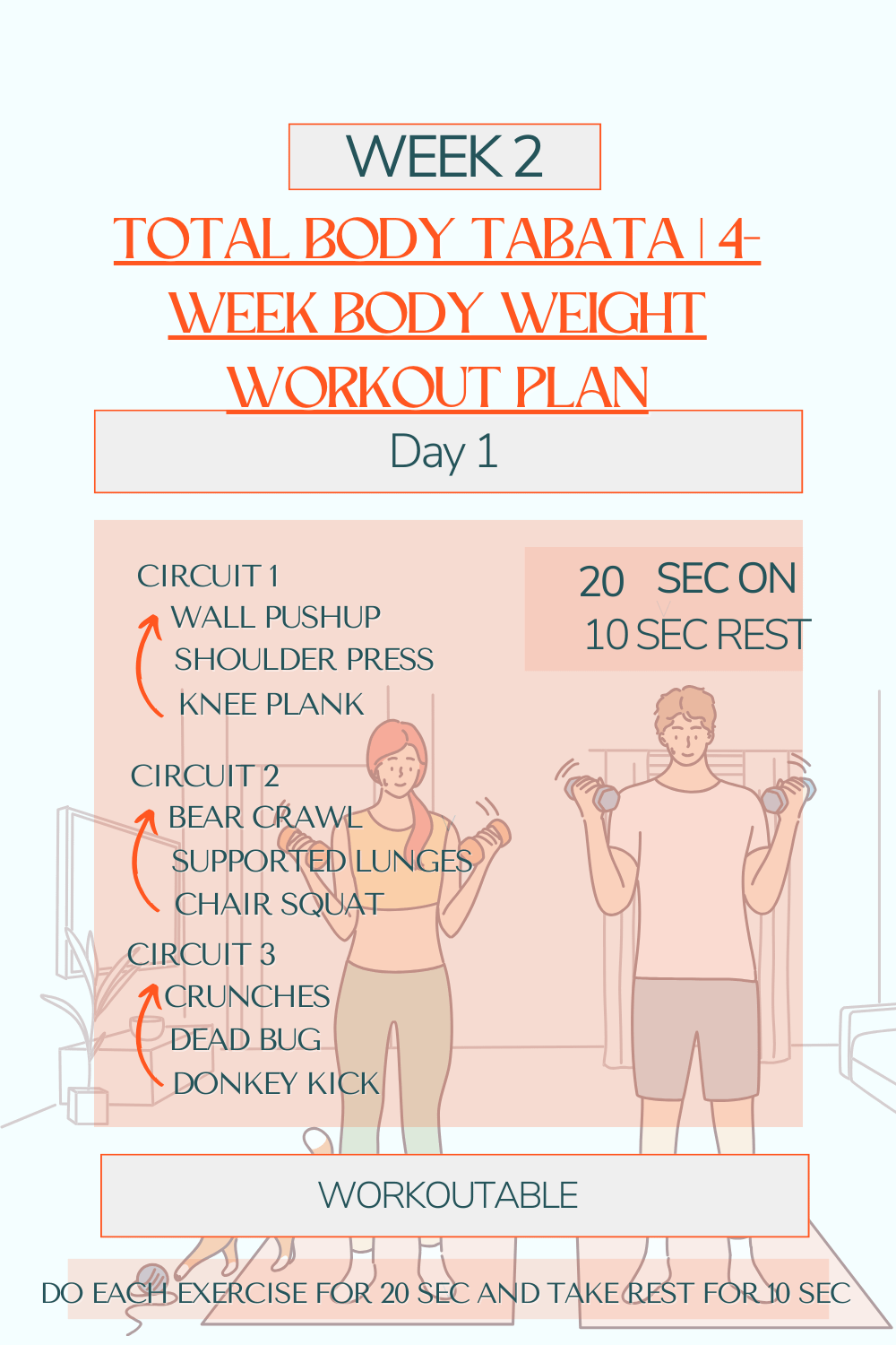 Total Body Tabata - 4-Week Body Weight Workout Plan