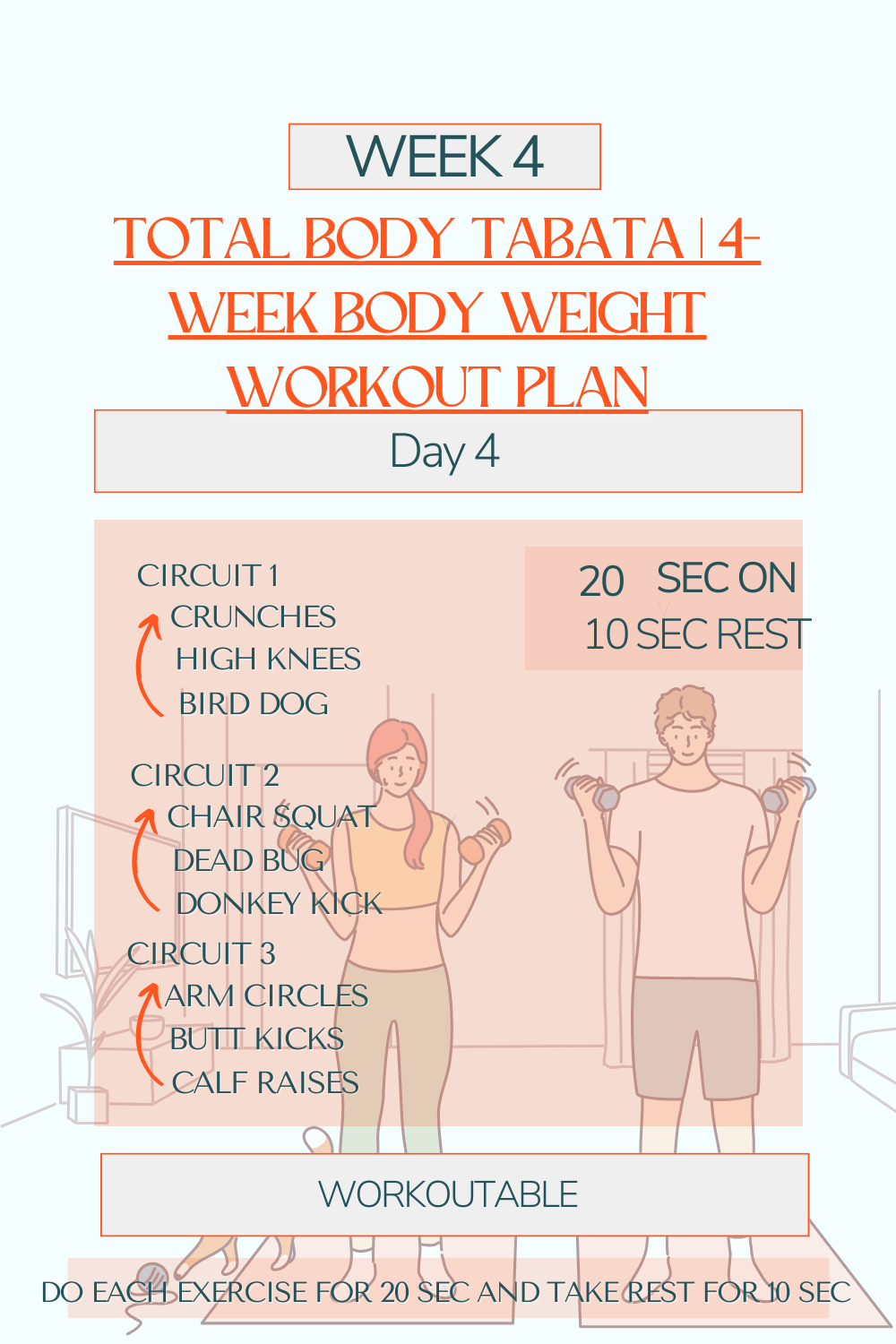 Total Body Tabata - 4-Week Body Weight Workout Plan